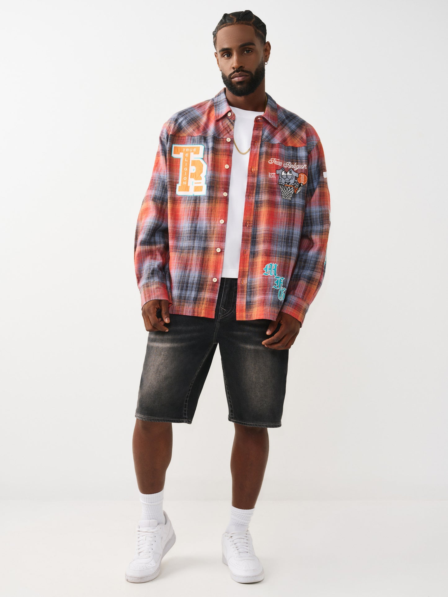 LS FLANNEL PATCH SHIRT