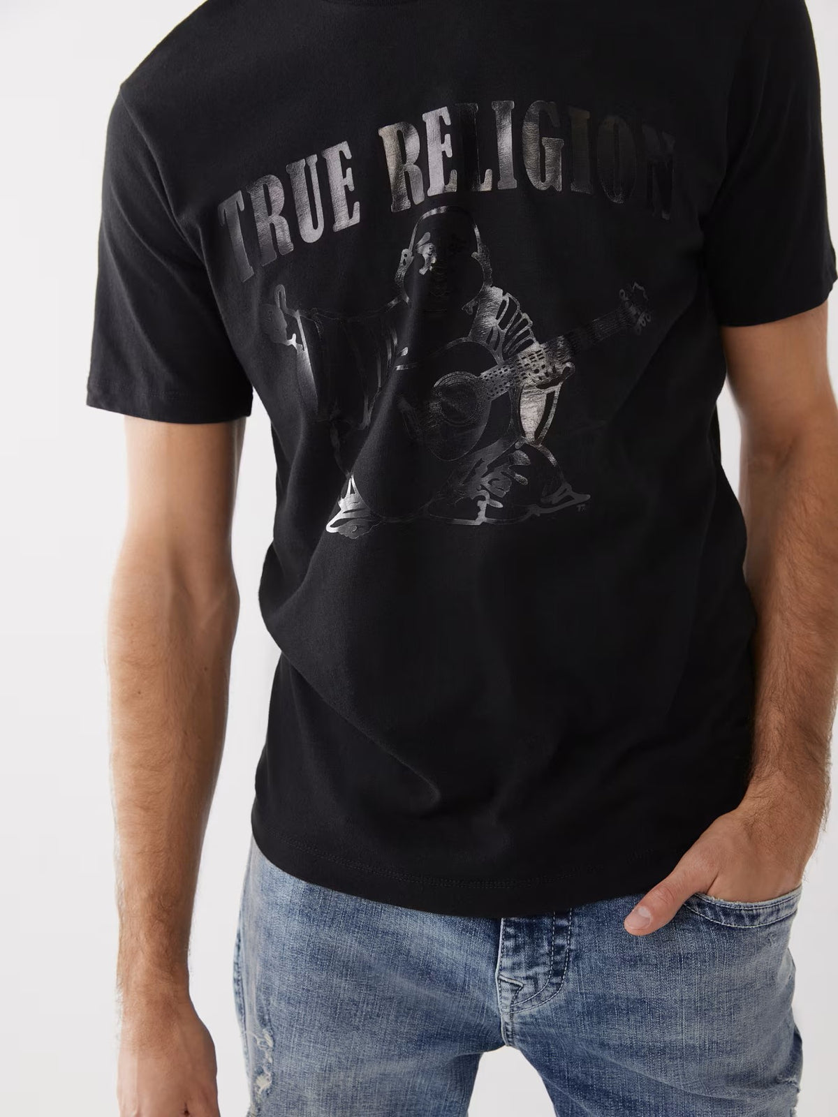 PITCH BLK SS CREW NECK TEE