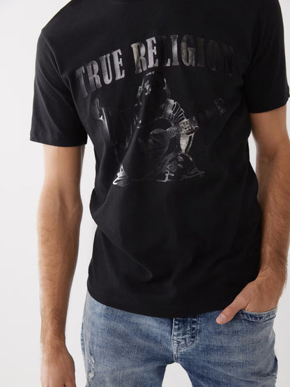 PITCH BLK SS CREW NECK TEE