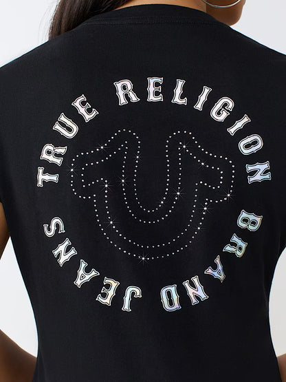 IRIDESCENT TR CREW TEE