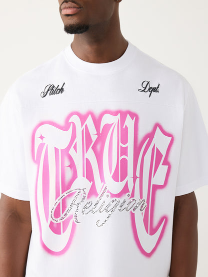 XL CRYSTAL LOGO BOXY TEE