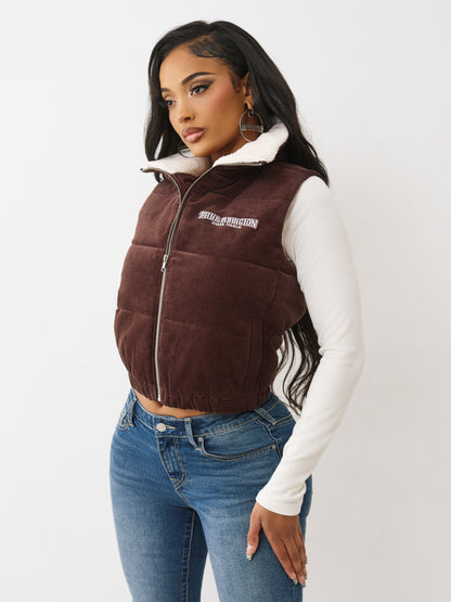 CORDUROY PUFFER VEST