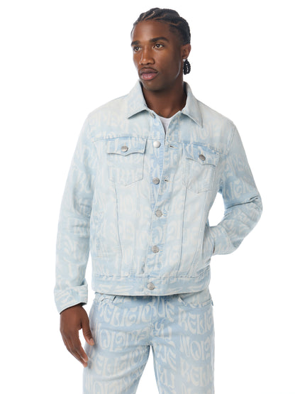 JESSE SN AOP TRUCKER JACKET