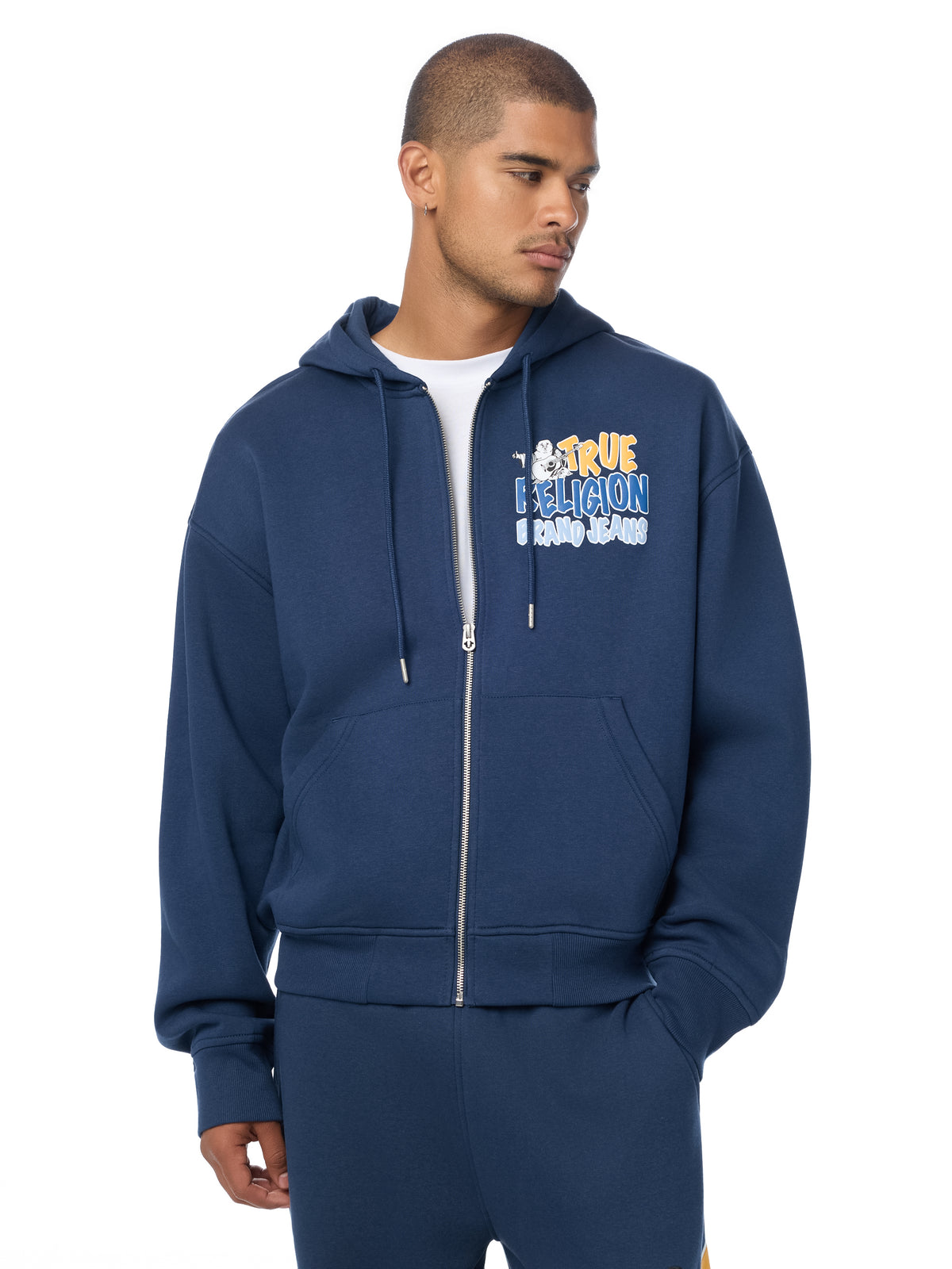 BUDDHA LOGO ZIP BOXY ZIP HOOD