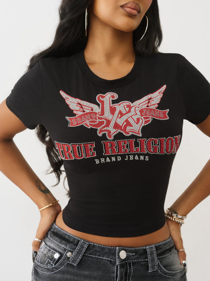 WING CRYSTAL BABY TEE