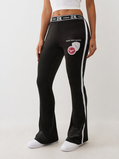 VELOUR BOOTCUT TRACK PANT