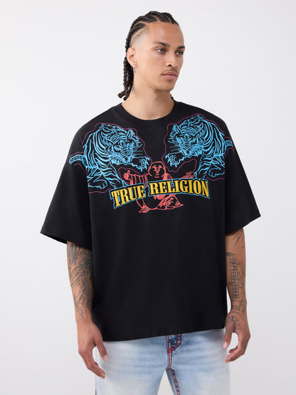SS TIGER LOGO OVERSIZED TEE