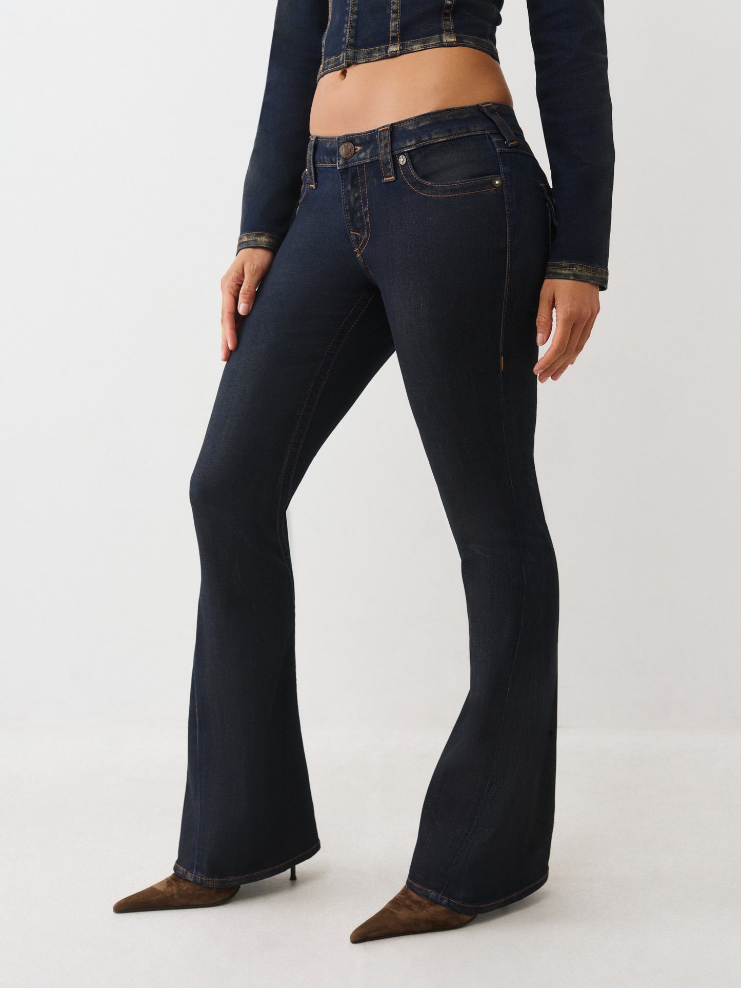 FOIL JOEY LOW RISE  FLARE FLAP