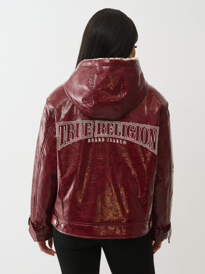 OVERSIZE PATENT LEATHER JACKET