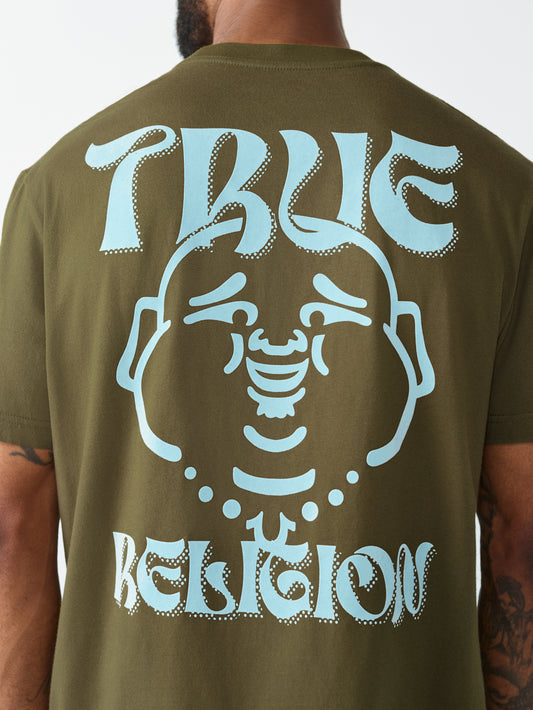 SS WAVY LOGO BUDDHA FACE TEE