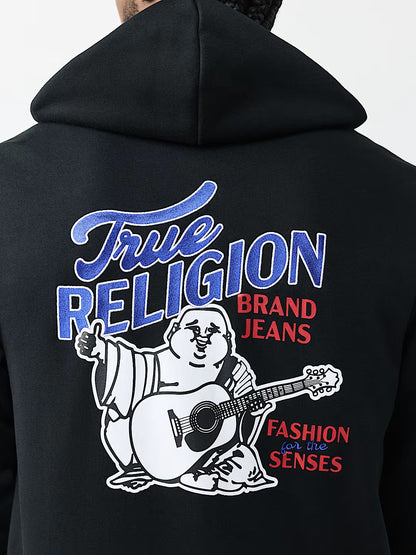 DIAGONAL MATCH ZIP HOODIE