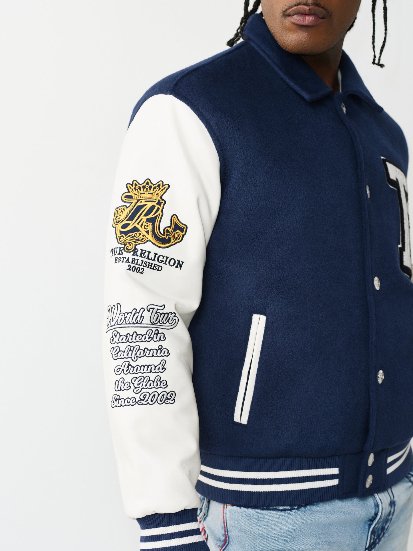 TR CREST WOOL VARSITY JACKET