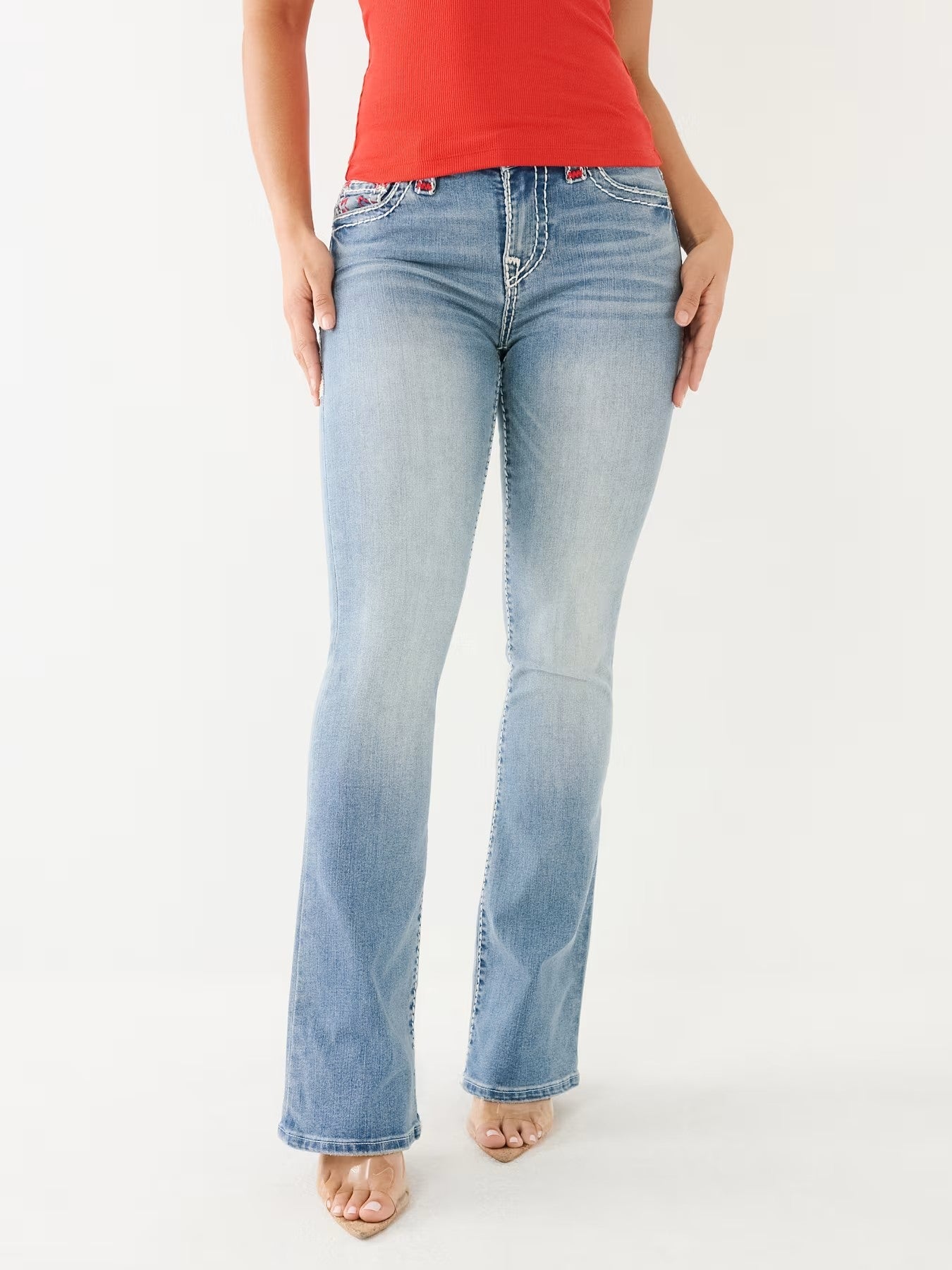 BECCA MID RISE BOOTCUT SUPER T