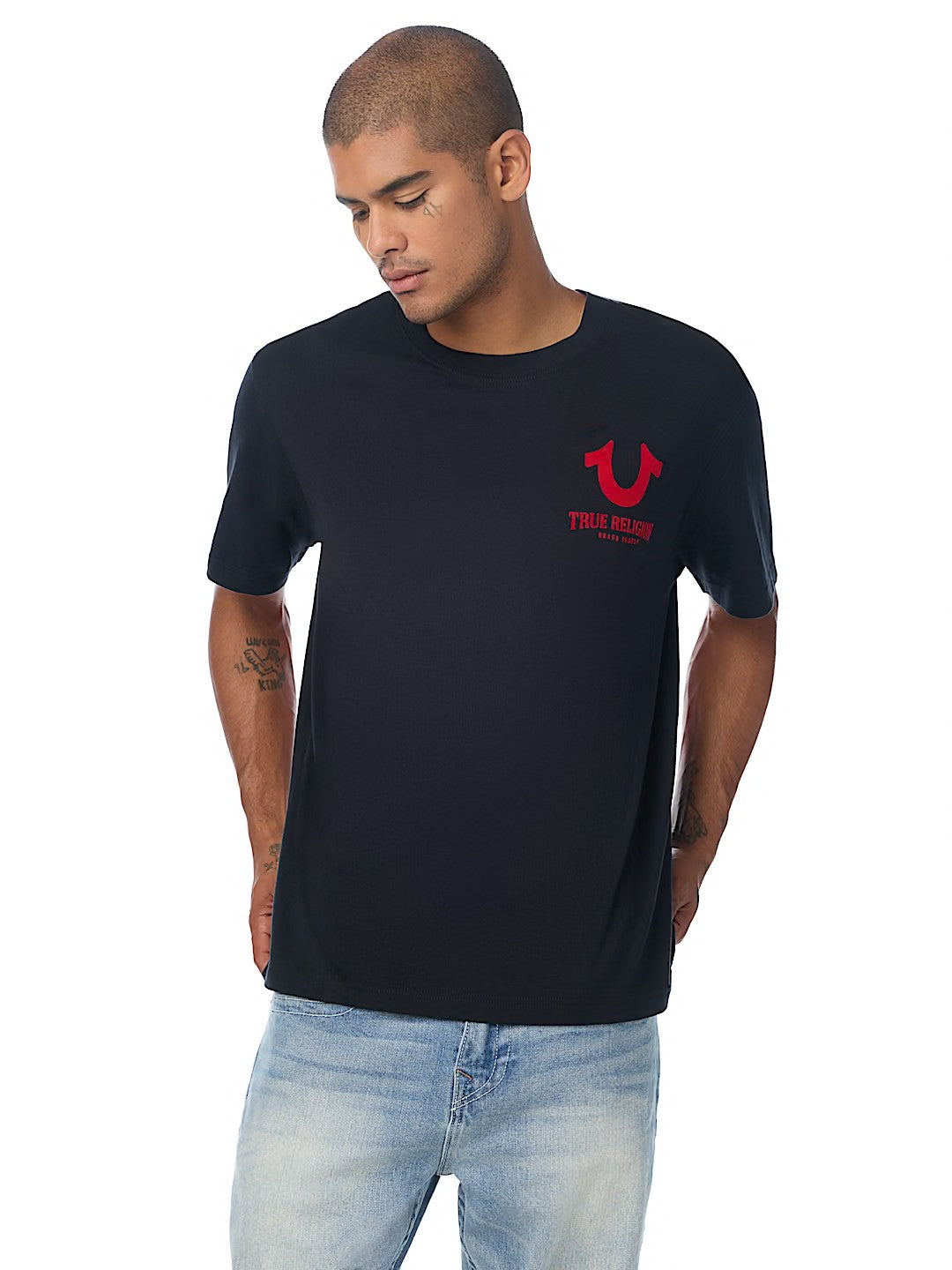 SS BUDDHA FACE FLOCK TEE