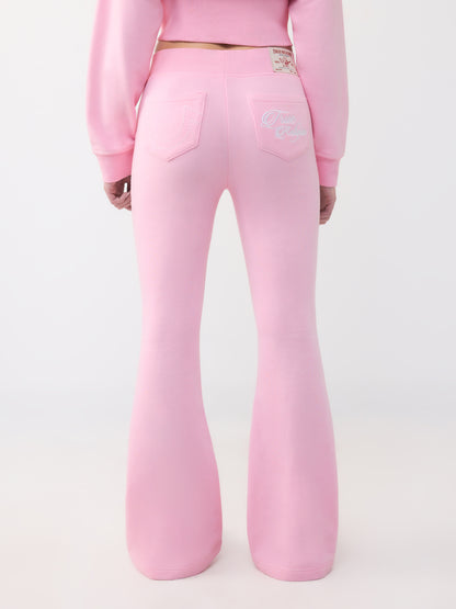 EMRBOIDEREDFLARE PANTS