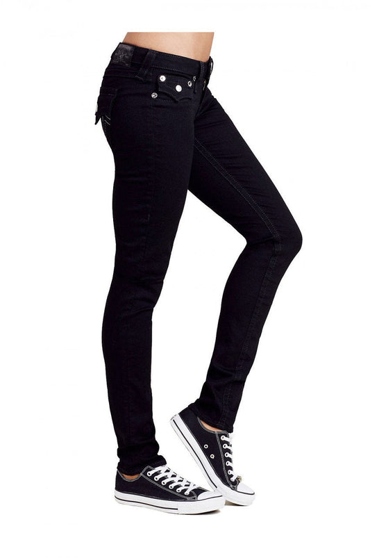SKINNY FLAP BLACK SN GRY LOGO