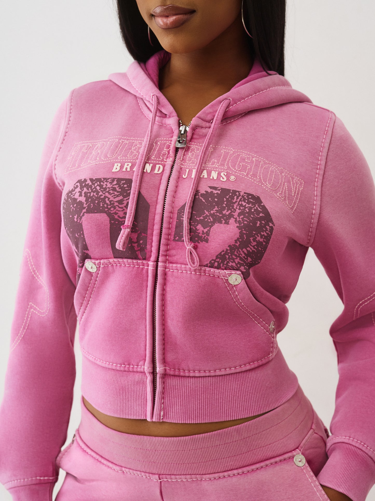 WASHED BIG T SHRUNKEN HOODIE