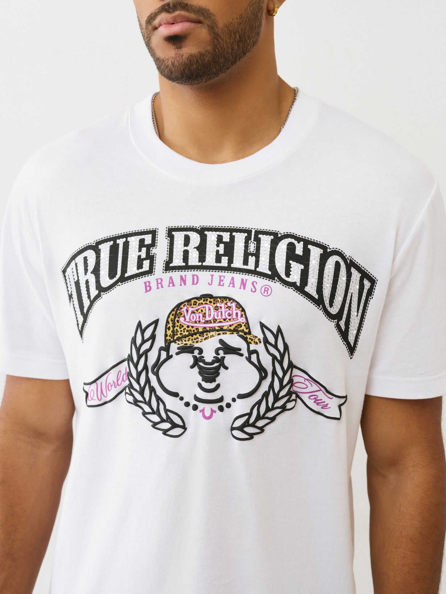 TR X VD SS LOGO CRYSTAL TEE