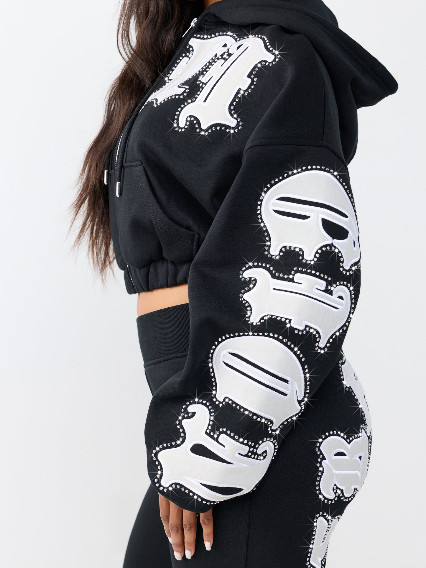 CRYSTAL PATCHED RELAXED GF ZIP