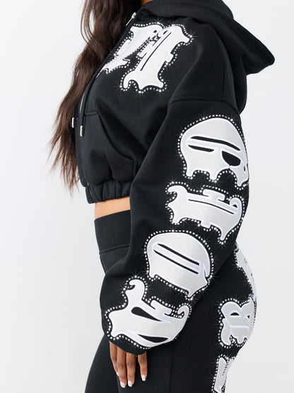 CRYSTAL PATCHED RELAXED GF ZIP