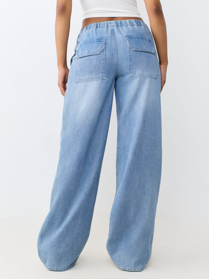 LIGHT WEIGHT DRAWCORD WIDE LEG