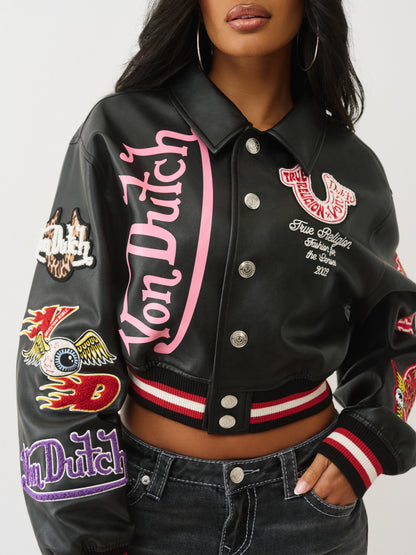 TRXVD SHRUNKEN VARSITY JACKET