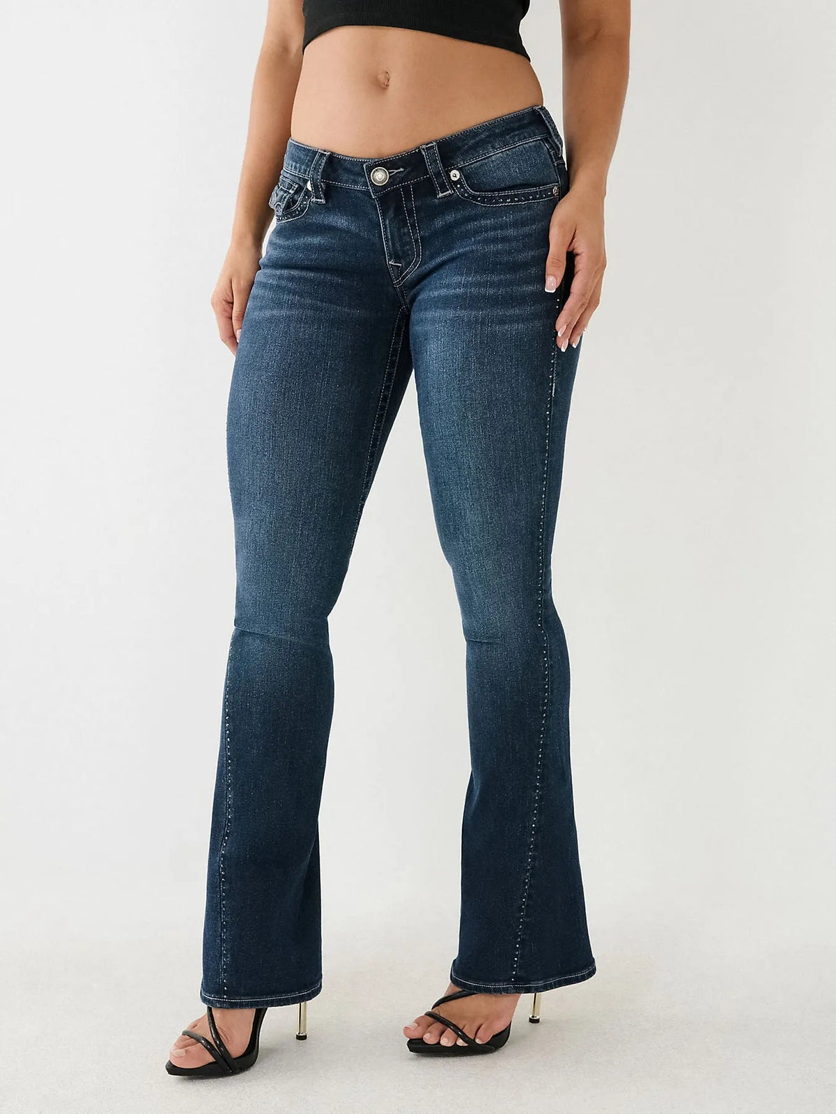 CRYSTAL JOEY LOW RISE FLARE