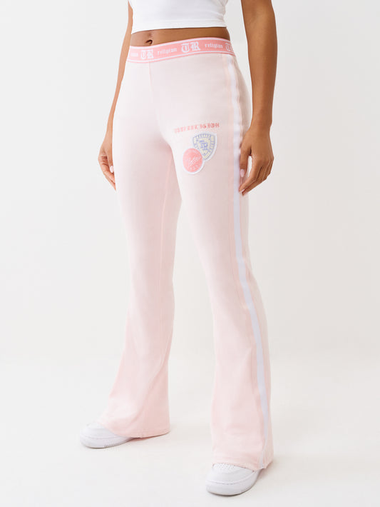 VELOUR BOOTCUT TRACK PANT