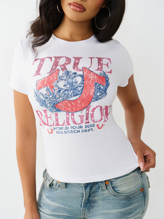 CRYSTAL CLASSIC CREW NECK TEE