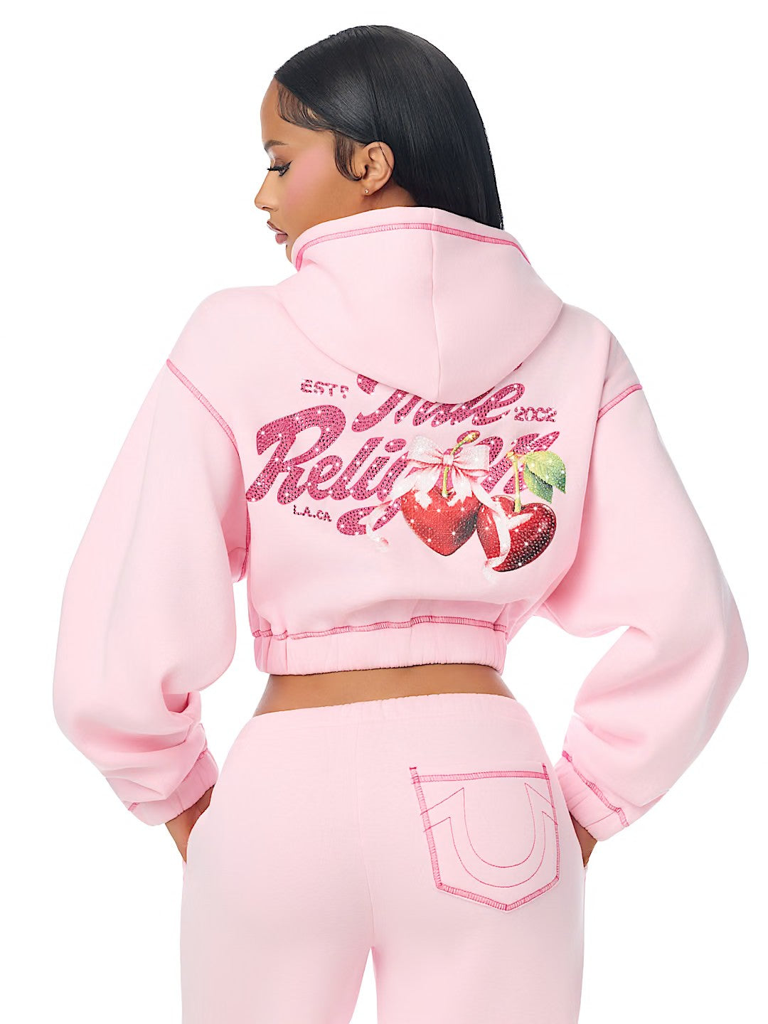 CRYSTAL CHERRY GF ZIP HOODIE
