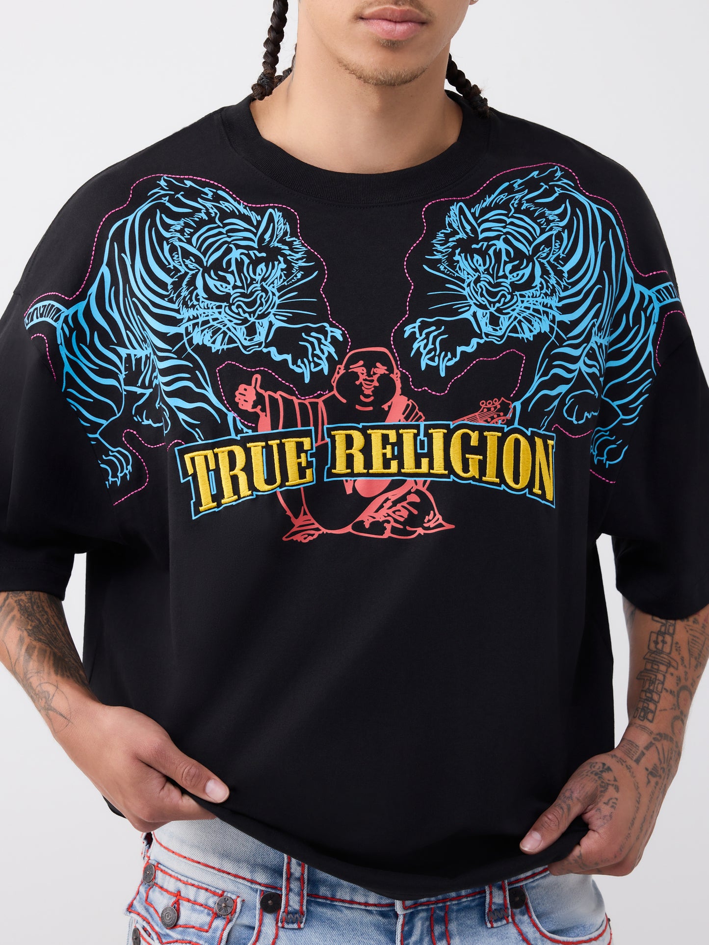 SS TIGER LOGO OVERSIZED TEE