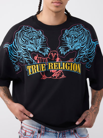 SS TIGER LOGO OVERSIZED TEE