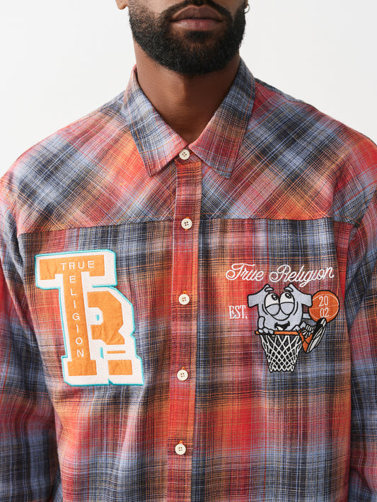 LS FLANNEL PATCH SHIRT