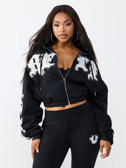 CRYSTAL PATCHED RELAXED GF ZIP