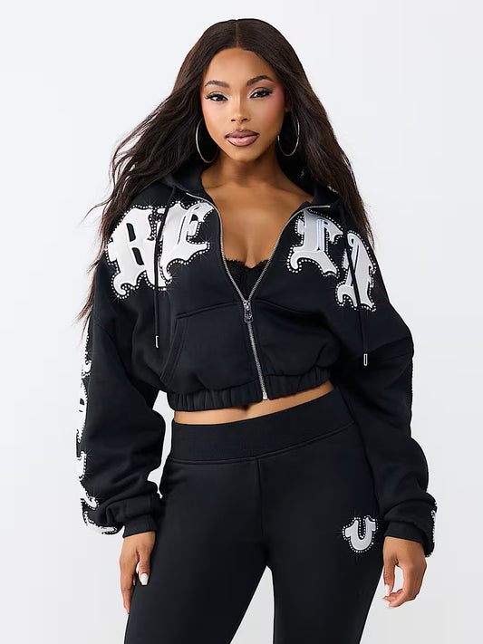 CRYSTAL PATCHED RELAXED GF ZIP