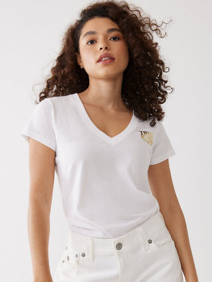 TR STAMP SLIM V NECK