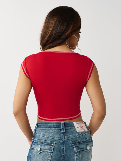 BUDDHA PATCH V NOTCH TEE