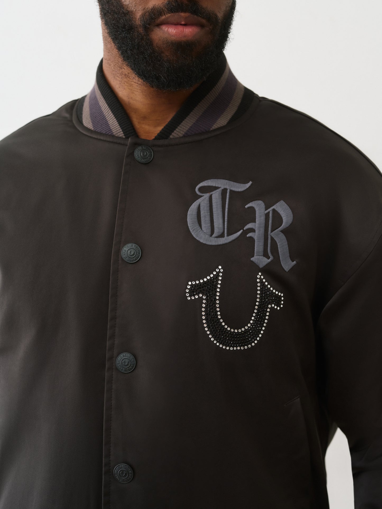 CRYSTAL SATIN RETRO BOMBER