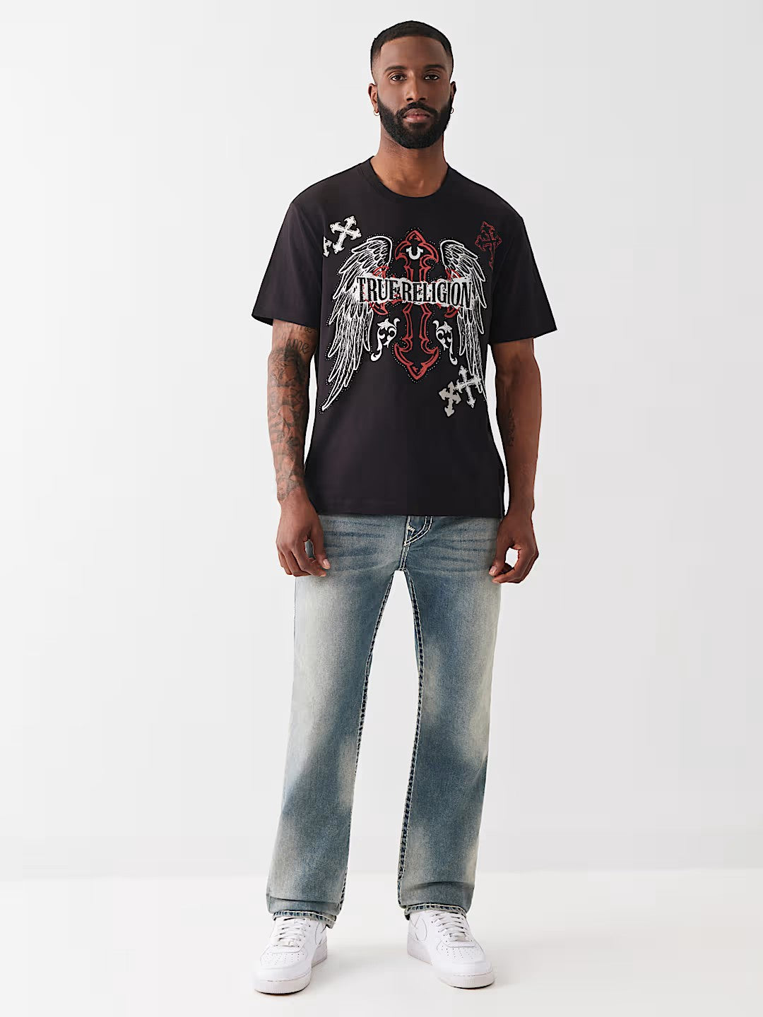 SS WINGED CROSS TEE