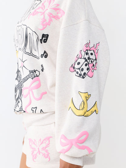 BRANDED AOP BF PULLOVER