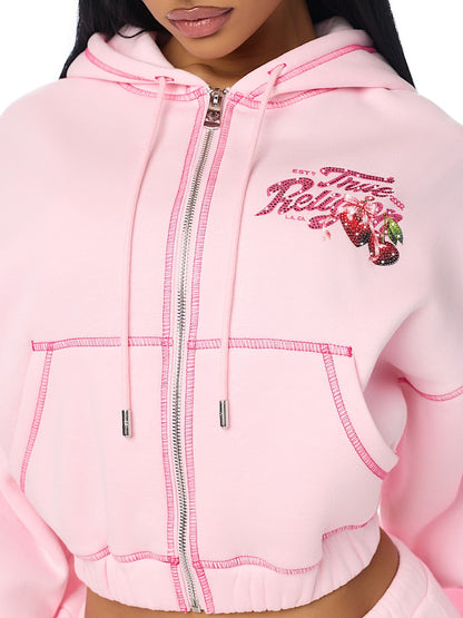 CRYSTAL CHERRY GF ZIP HOODIE