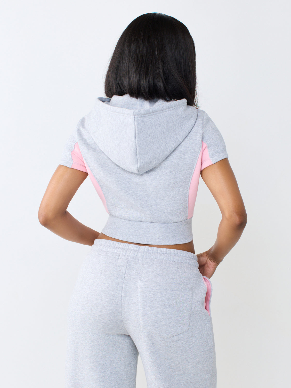 CLR PANELED SHORT SLVS ZIP HD