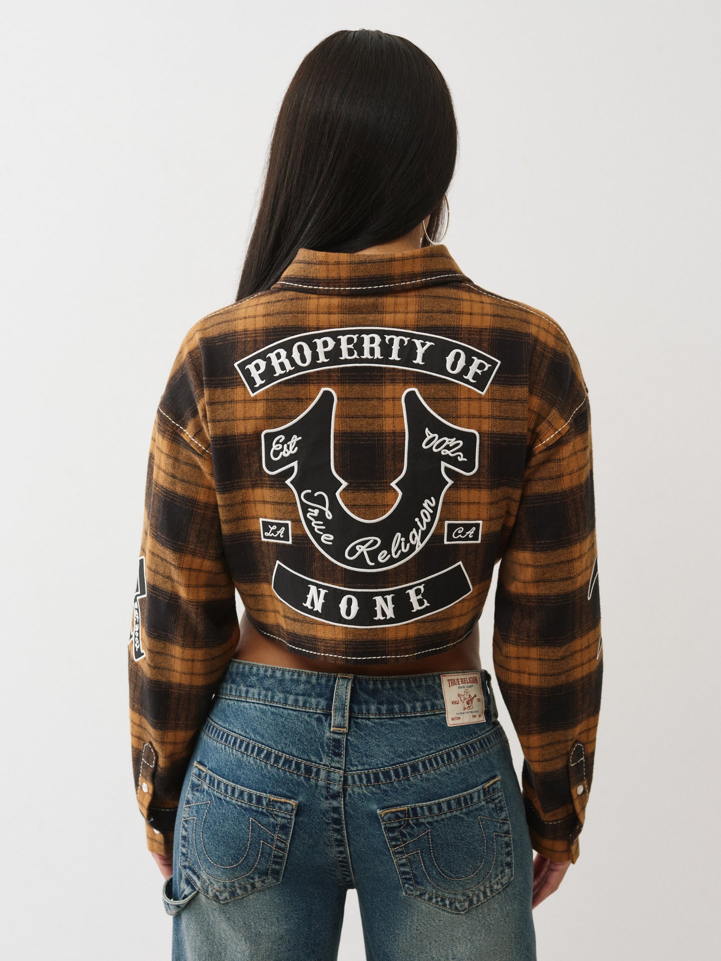 BIG T CROPPED FLANNEL SHACKET